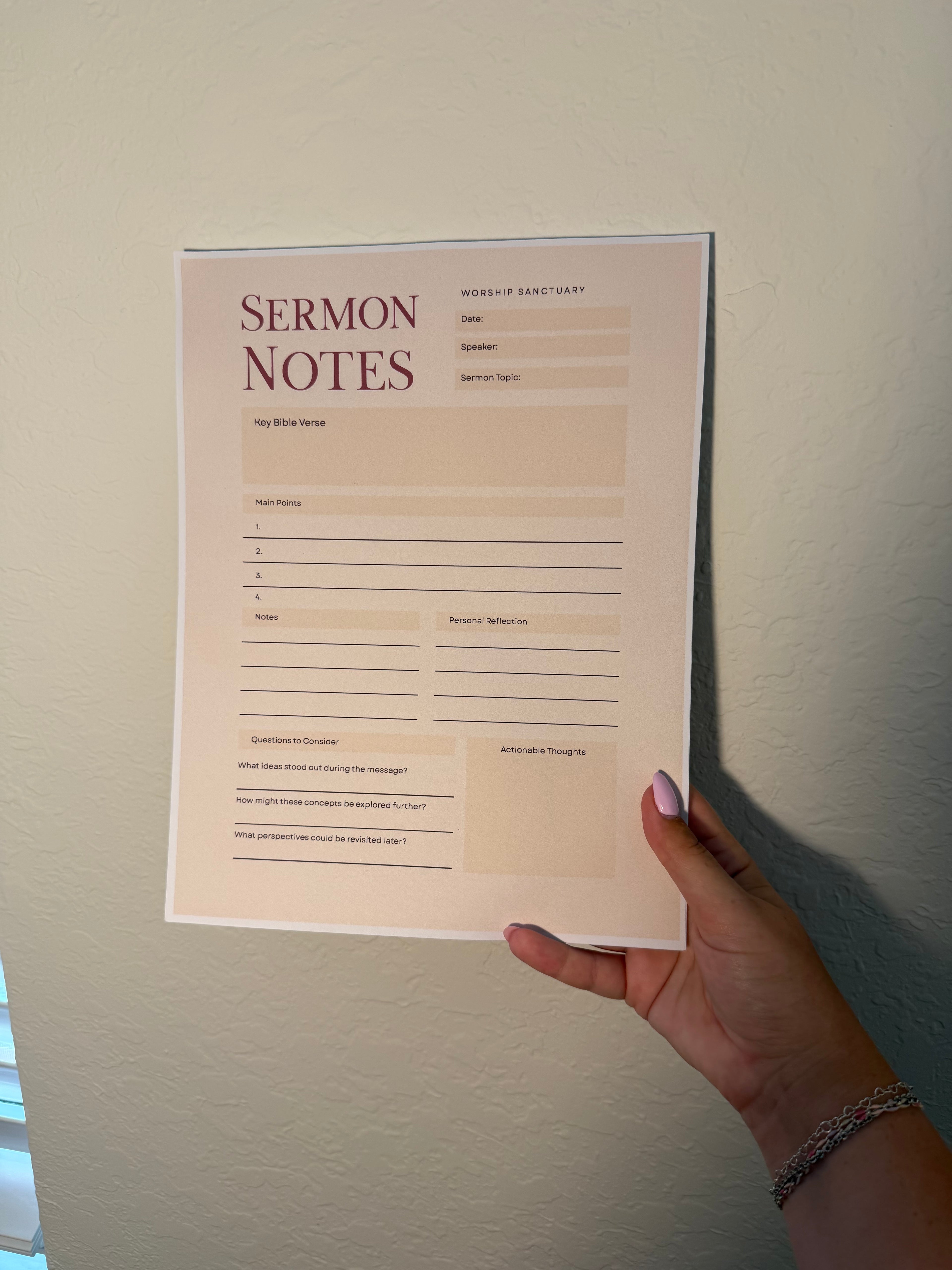 Faithful Reflections Sermon Notepad
